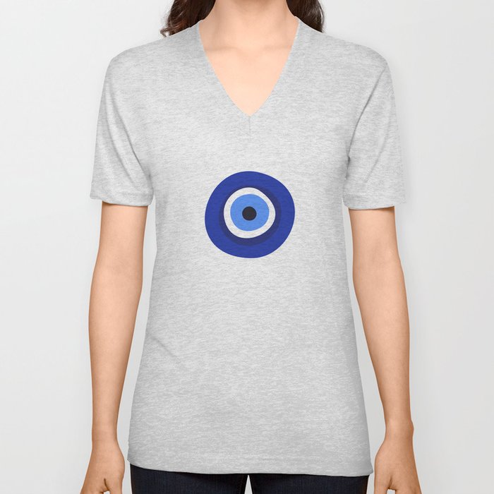 evil eye symbol V Neck T Shirt
