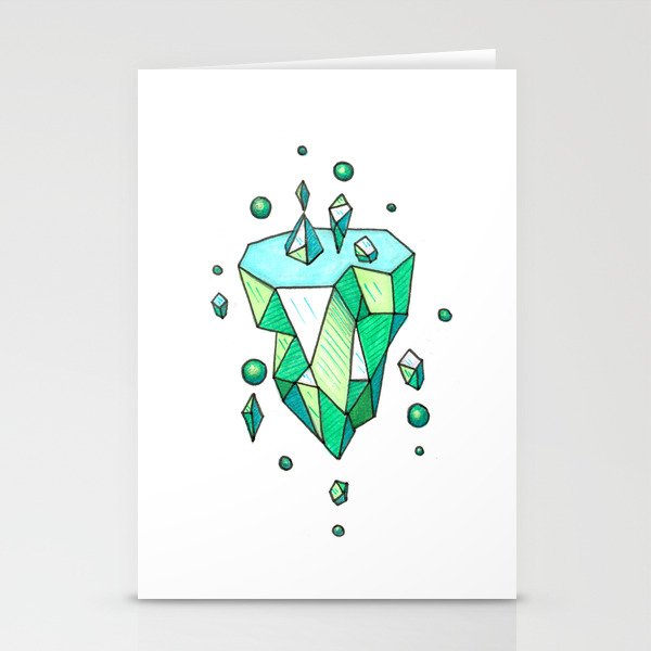 Little Emerald World Stationery Cards