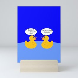 Talking Rubber Ducks Mini Art Print