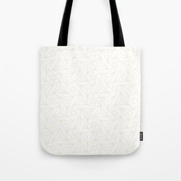 Pale Yellow and White Triangle Mosaic Pattern Pairs DE 2022 Popular Color Natural Light DE5505 Tote Bag