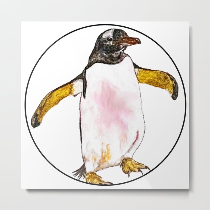 Sassy Emperor Penguin Metal Print