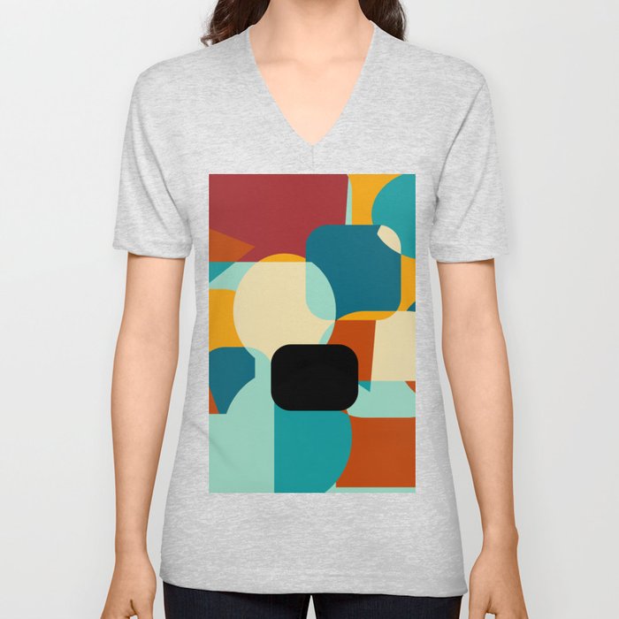 4  Abstract Geometric Shapes 211221  V Neck T Shirt