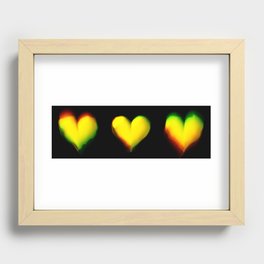 Yellow Hearts Recessed Framed Print