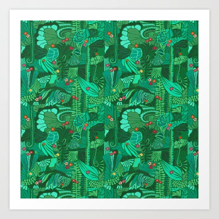 Tropical Forest Green Art Print