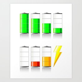 Battery Charging Art Print