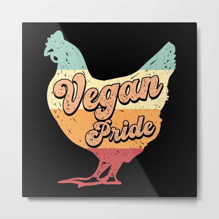 Veganism Vegetables Vegan Veggie Animals Gift Idea Metal Print
