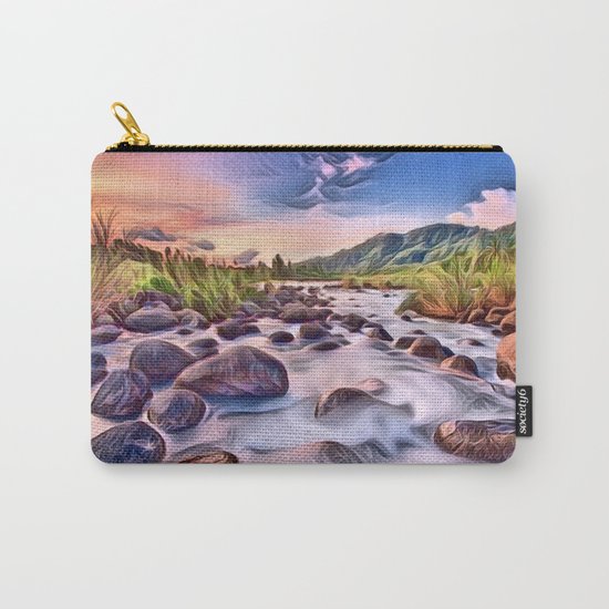Gorgeous Epic River in Landscape with Rocks Carry-All Pouch
