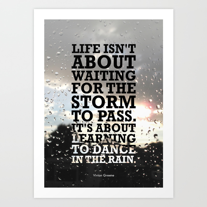 Life Waiting Storm Pass Dance In Rain Graphic Motivational Sweatshirt Hoodie 