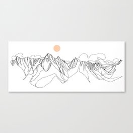 Mount Jumbo :: Single Line Canvas Print