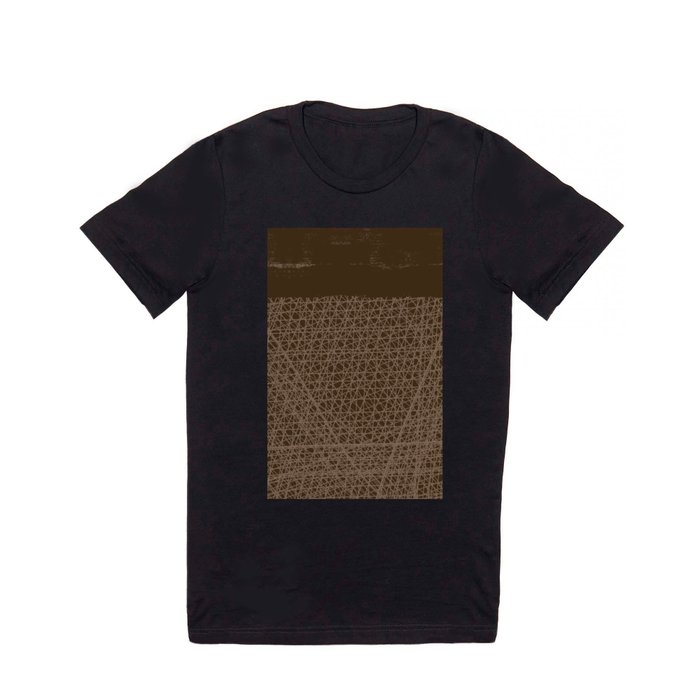 Brown Horizon - Irregular Lines And Paint Geometry T Shirt