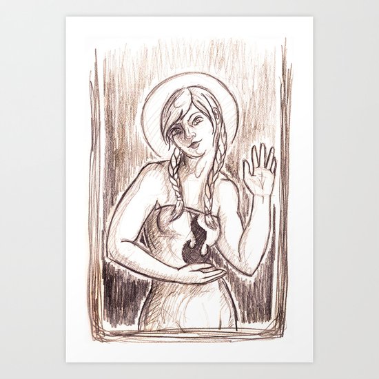 Fire Saint Art Print