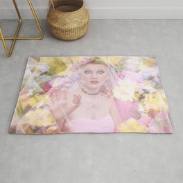Rose in the magic forest Rug