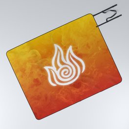 Avatar Fire Bending Element Symbol Picnic Blanket