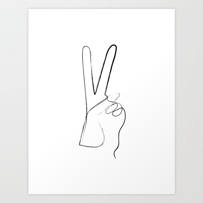 Victory Peace Art Print Art Print