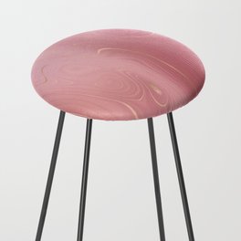 Lush Pink Gold Agate Geode Luxury Counter Stool