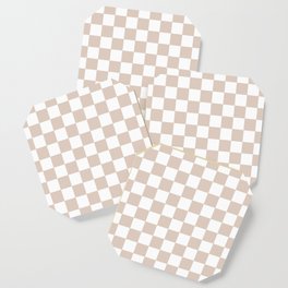 Color of the Year 2006 Sand Dollar Neutral Checkerboard Coaster