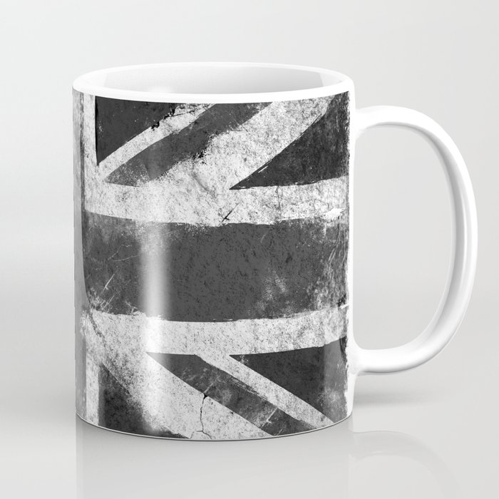 Black and white England Grunge flag Coffee Mug