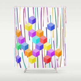 Abstract Stroke of Life (D196) Shower Curtain
