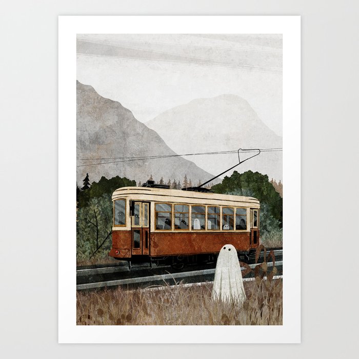 Ghost Tram Art Print