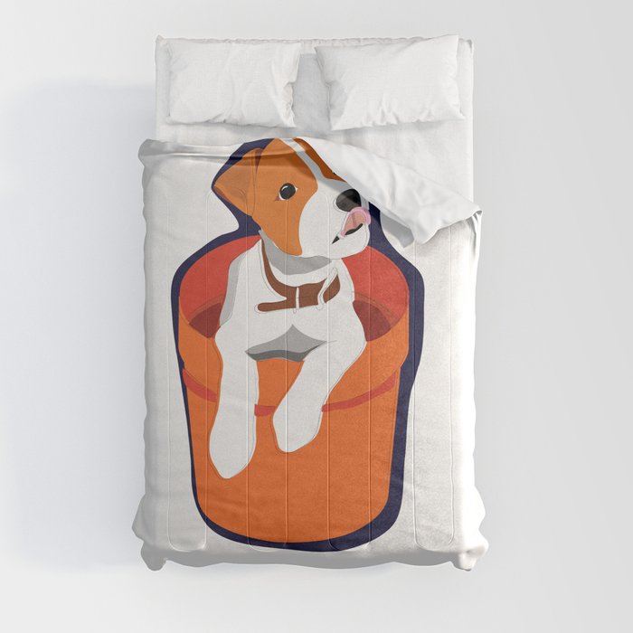 "Jackpot: Jack RussellTerrier Pop Art Puppy Comforter