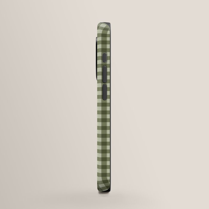 Gingham Plaid Pattern - Natural Green