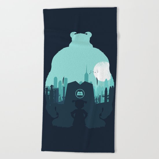 Welcome To Monsters, Inc. Beach Towel