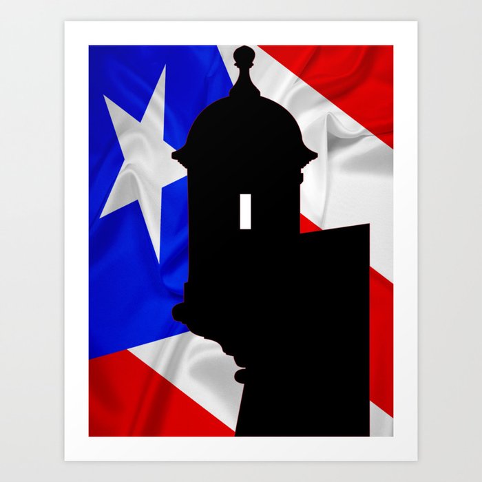 El morro Puerto rican flag Art Print by ER art