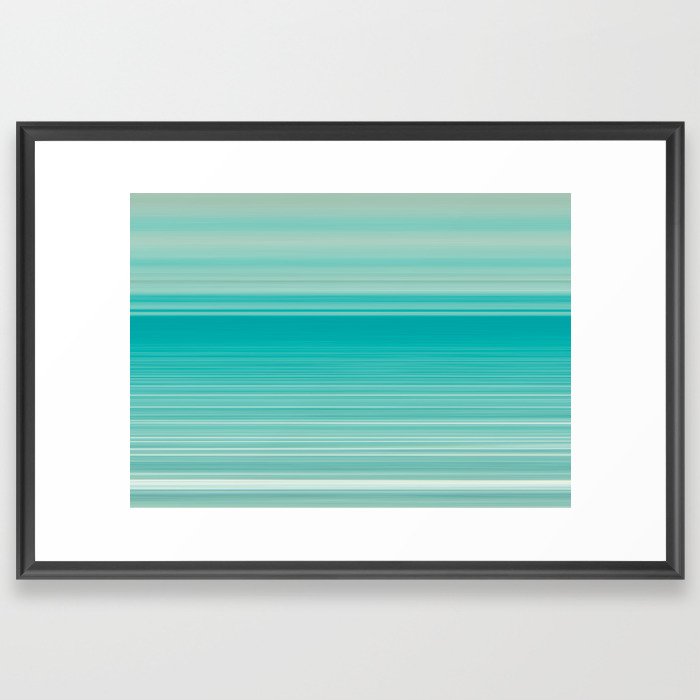 clear sea gradient Framed Art Print