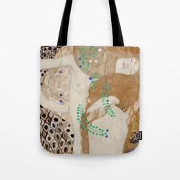 Gustav Klimt - Friends .Water Serpents Tote Bag