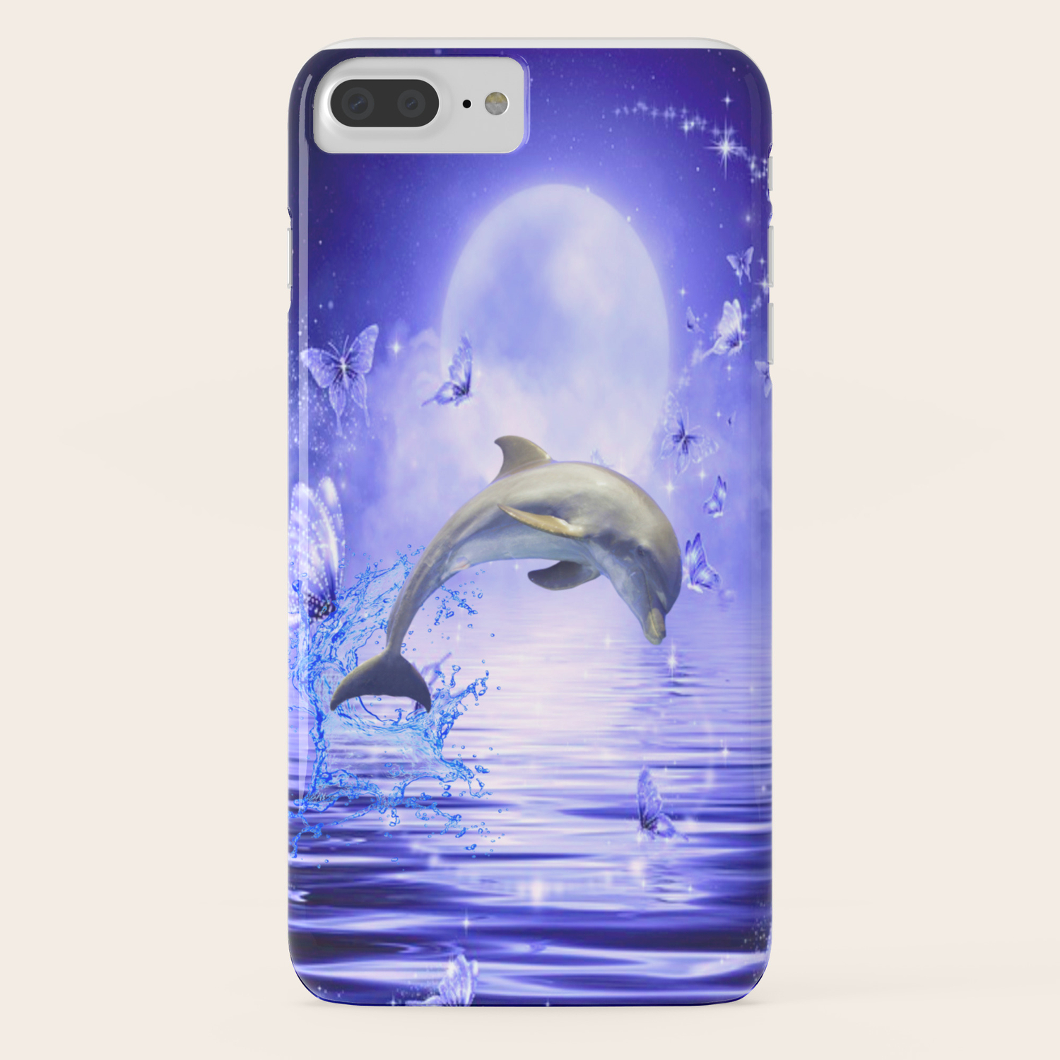 dolphin butterflys iphone case by nicnak0x0