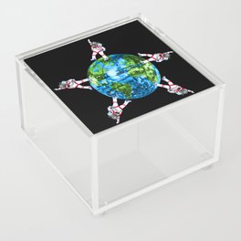 Out of this World Disco Astronaut Party Acrylic Box