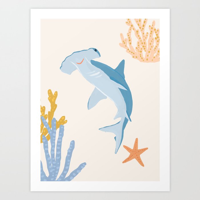 Hammerhead Shark Art Print