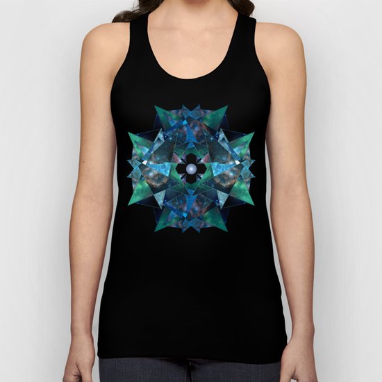 Abstract Galaxy Flower Unisex Tank Top