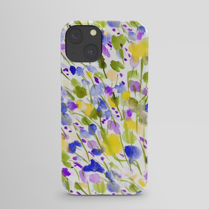 Wild Nature (Yellow and Blue) iPhone Case