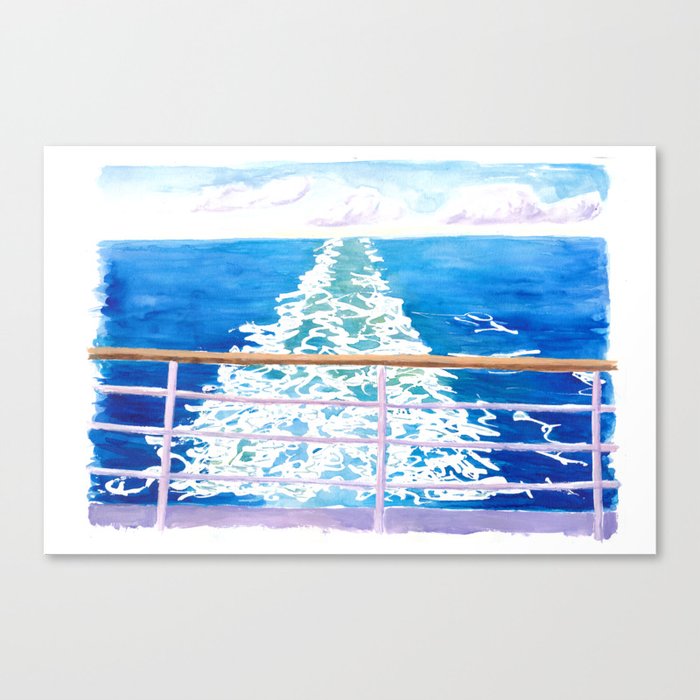 Cruiser Dream from Aft Views with Endless Sea Canvas Print