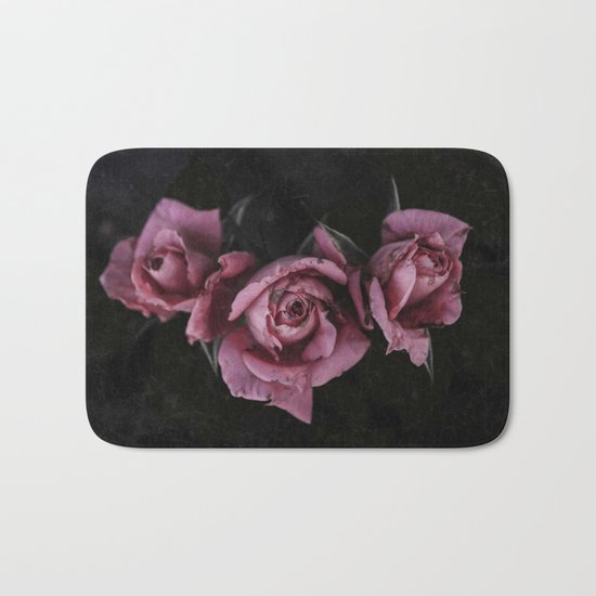 Pink Roses Vintage Bath Mat