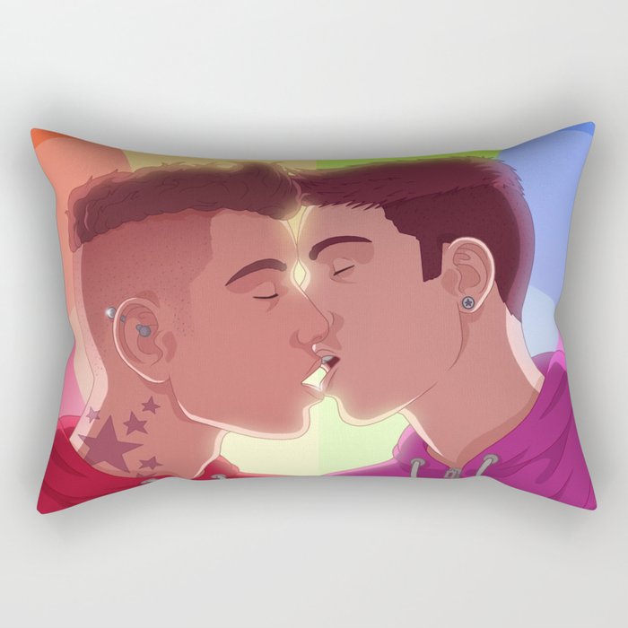 Rainbow Kiss Rectangular Pillow