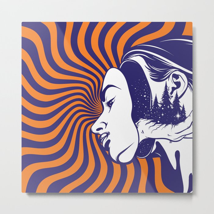 Face illusion Metal Print
