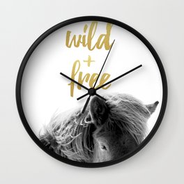 Wild and Free Wall Clock
