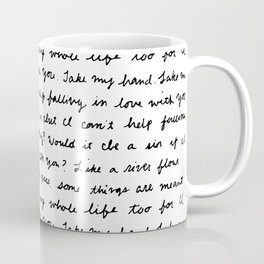 Can't Help Falling in Love Script Mug
