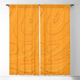 Orange Abstract Topographic Pattern. Digital Illustration background Blackout Curtain