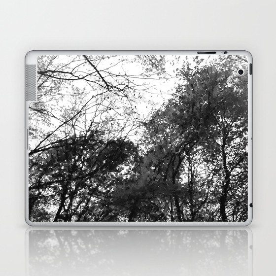 Black and white forest sky Laptop & iPad Skin