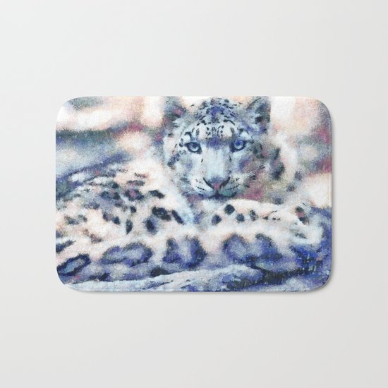 Snow Leopard Bath Mat