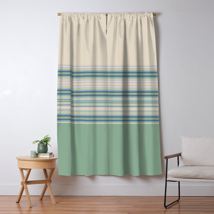 Mint Green Cream Stripes Blackout Curtain By Artaddiction45 Society6