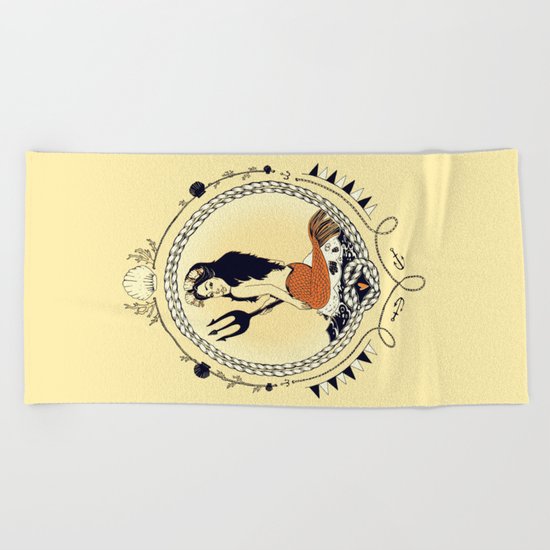 Mermaid Queen Beach Towel