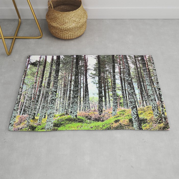 Scottish Winter Forest Scene in I Art and Afterglow  Rug