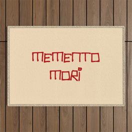 motto in latin -memento mori 2 Outdoor Rug