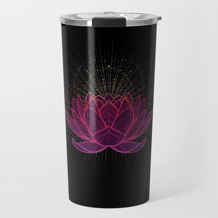 Lotus Flower Meditation Travel Mug