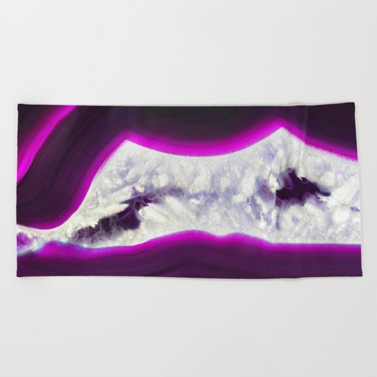 Luminescent Agate Beach Towel