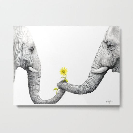 "Up Close You Are More Wrinkly Than I Remembered" Metal Print